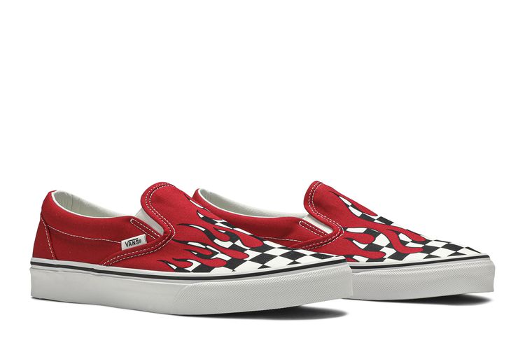 Buy Vans Slip-On 'Checker Flame' VN0A38F7RX5 GOAT