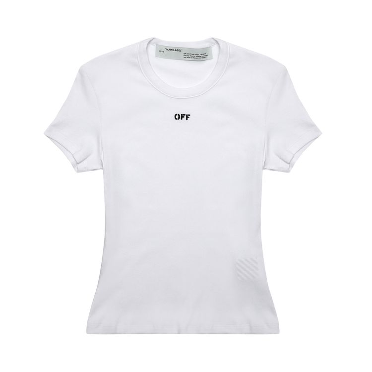 Off White Fitted T Shirt White