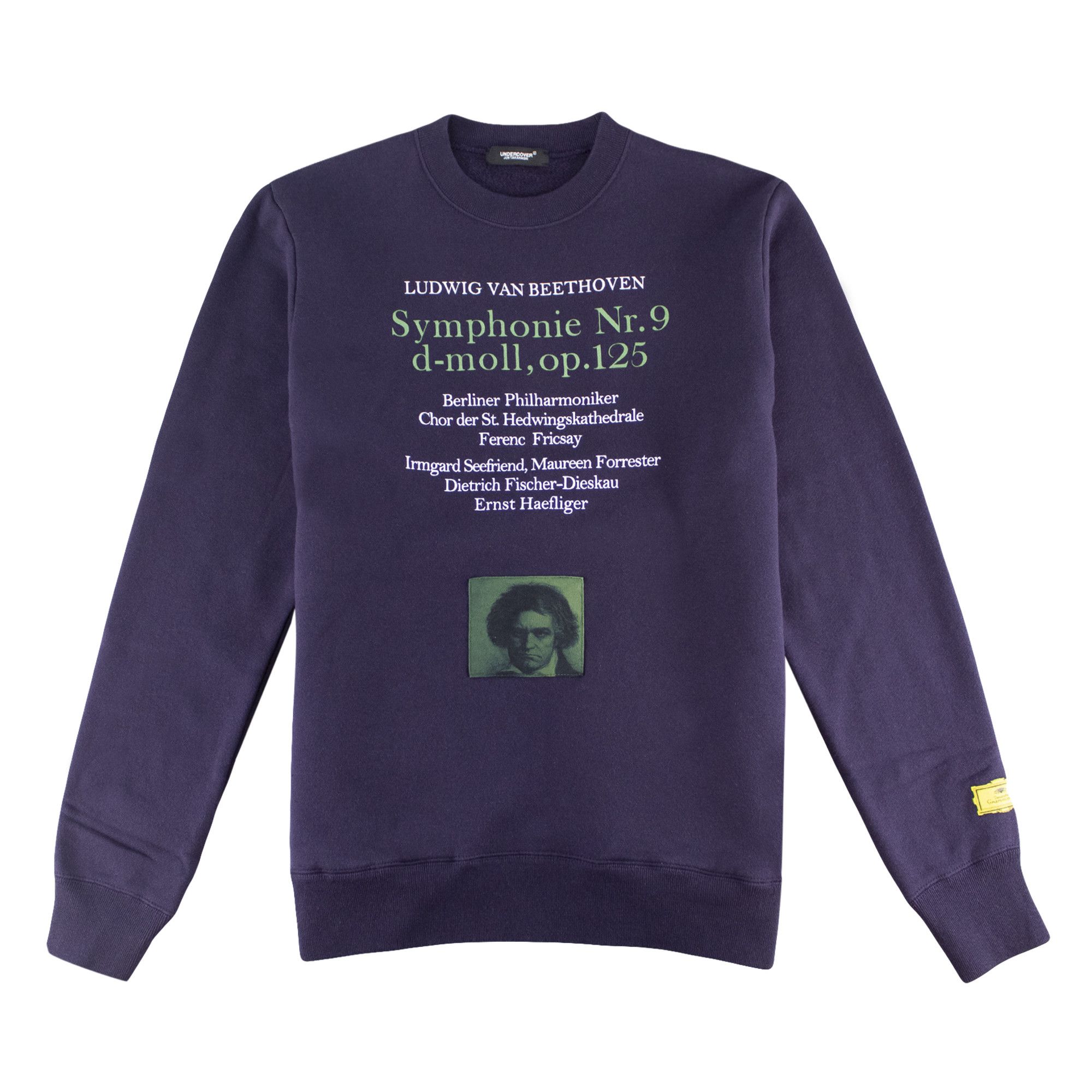 Altru Men's Beethoven Graphic Crewneck Sweatshirt Grey