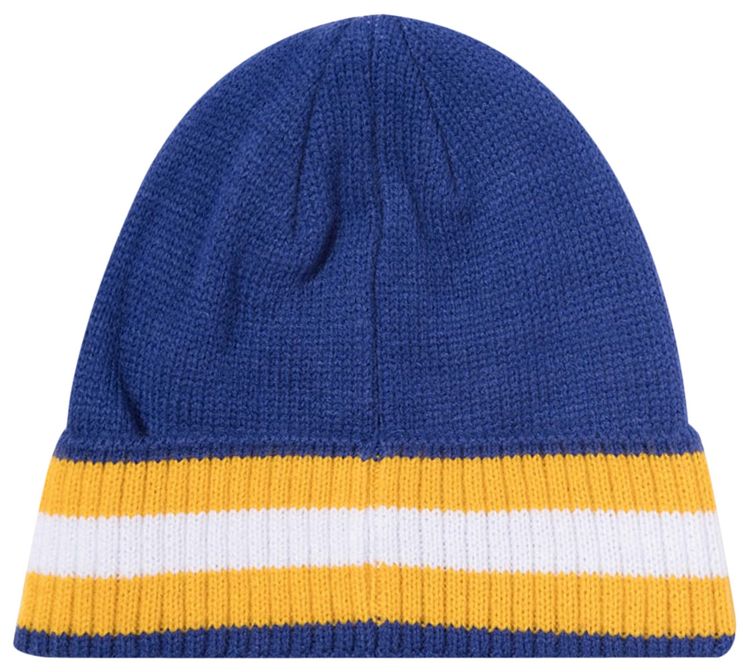 Stussy Striped Cuff Beanie Blue