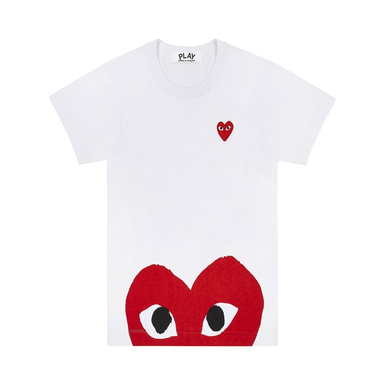 Comme des Garçons PLAY Bottom Heart Eye T-Shirt 'White/Red'