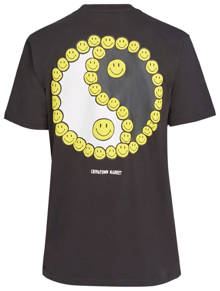 Chinatown Market Smiley Peace T Shirt Black