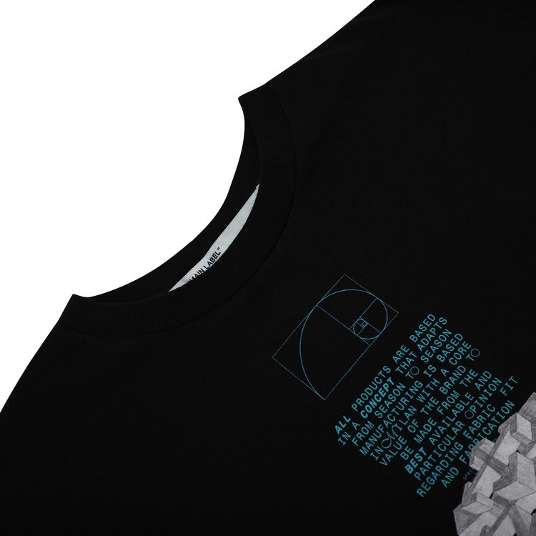 Off White Dripping Arrows Short Sleeve Over T Shirt Black