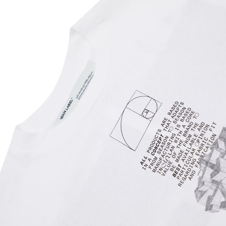 Off White Dripping Arrows Short Sleeve Over T Shirt White