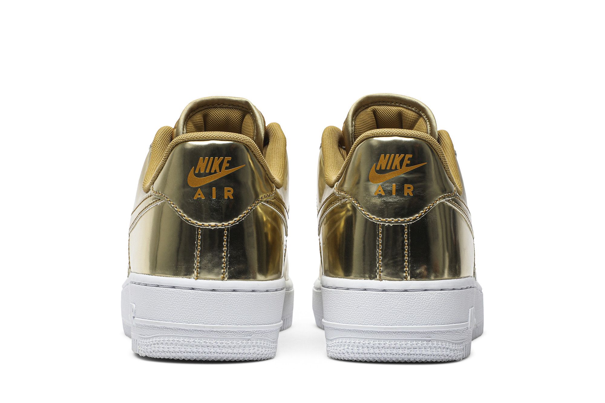 Size 10.0 Wmns Air Force 1 SP Liquid Metal Gold