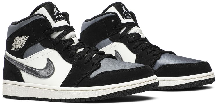 Air Jordan 1 Mid SE Satin Smoke Grey