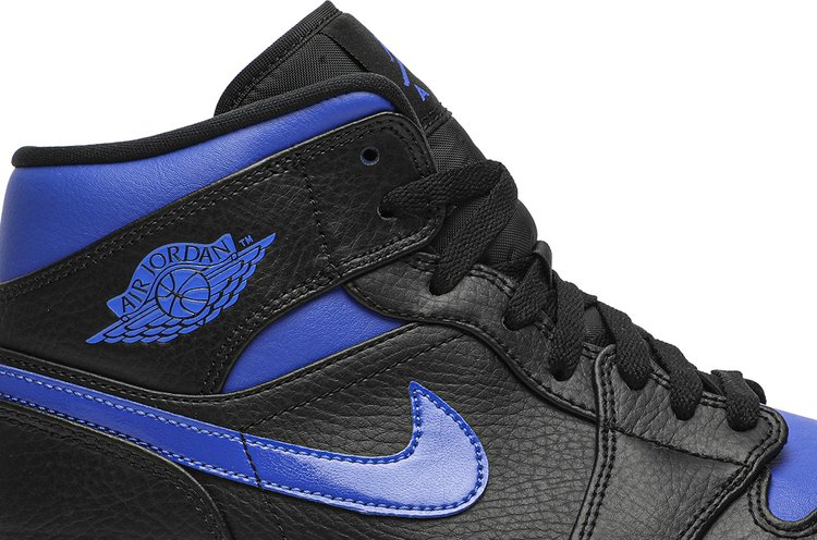 Air Jordan 1 Mid Black Hyper Royal