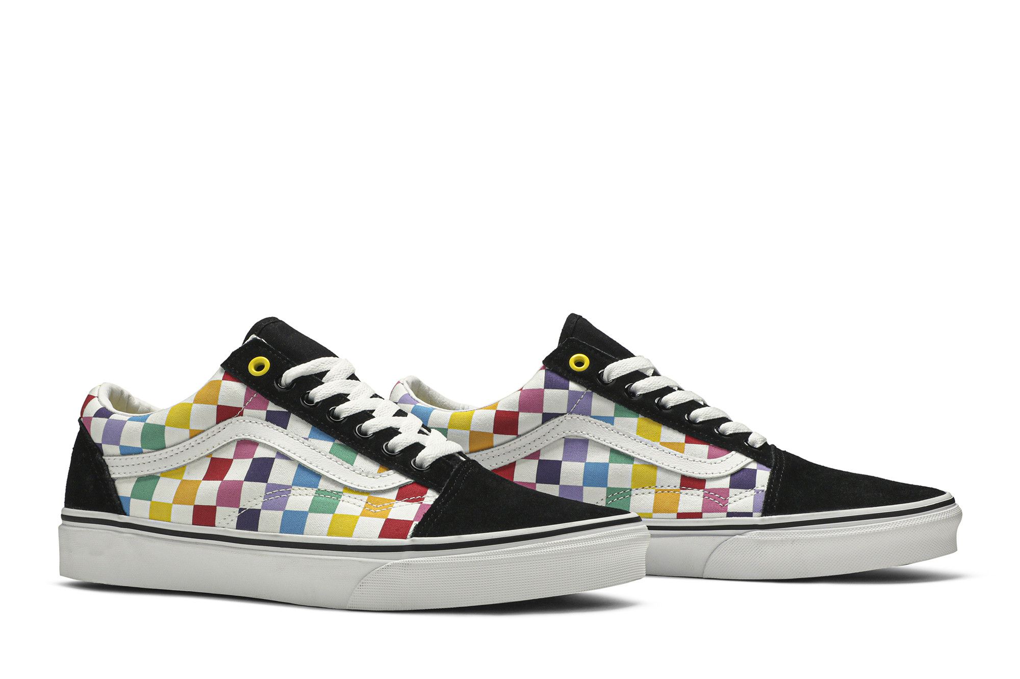 Buy Old Skool Rainbow Checkerboard VN0A4BV5U09 GOAT UK