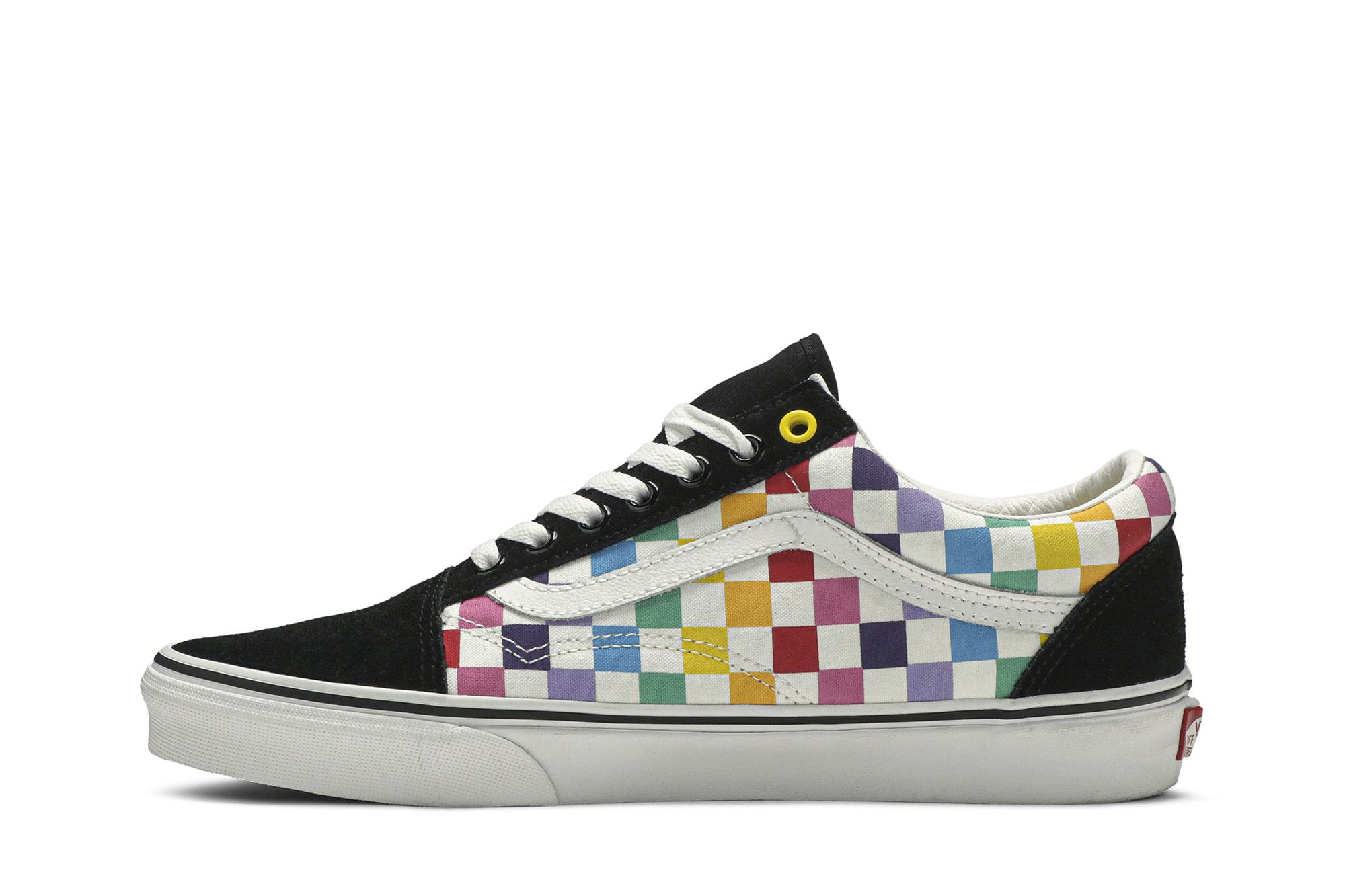 Buy Old Skool Rainbow Checkerboard VN0A4BV5U09 GOAT UK