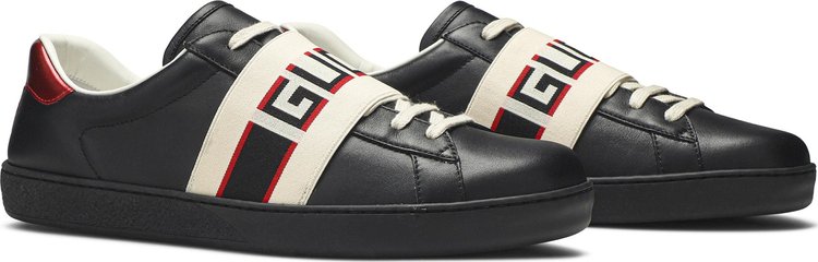 Gucci Ace Stripe Leather Black