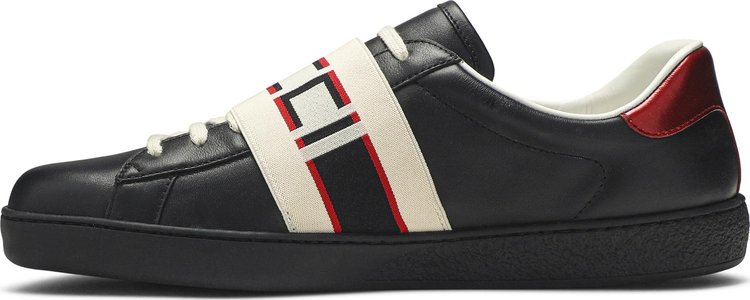 Gucci Ace Stripe Leather Black