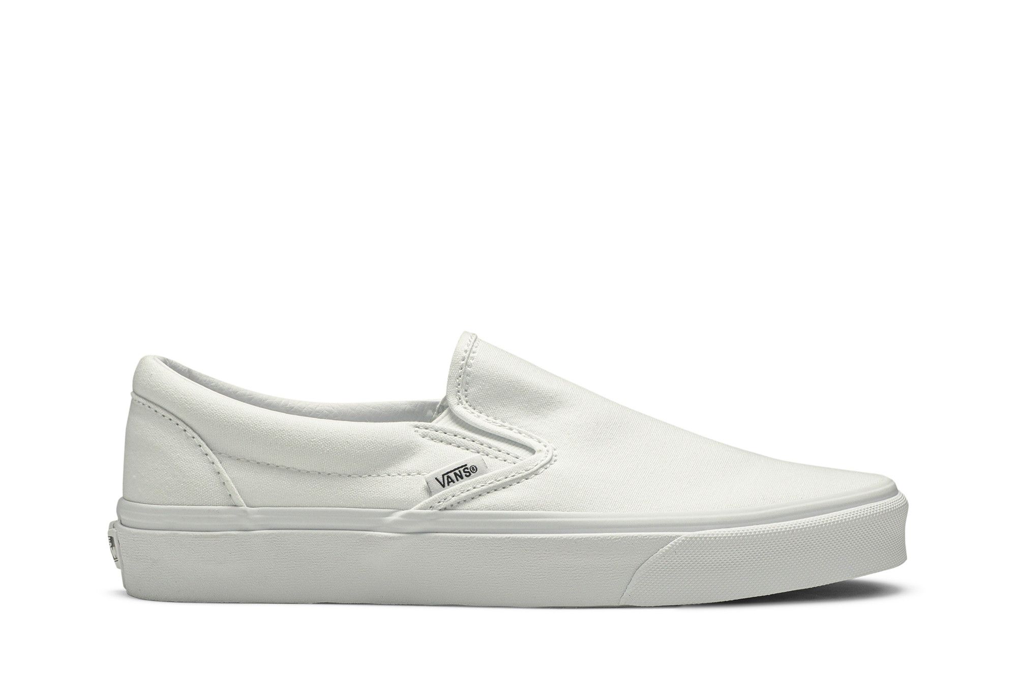Vans classic slip on white deals canvas