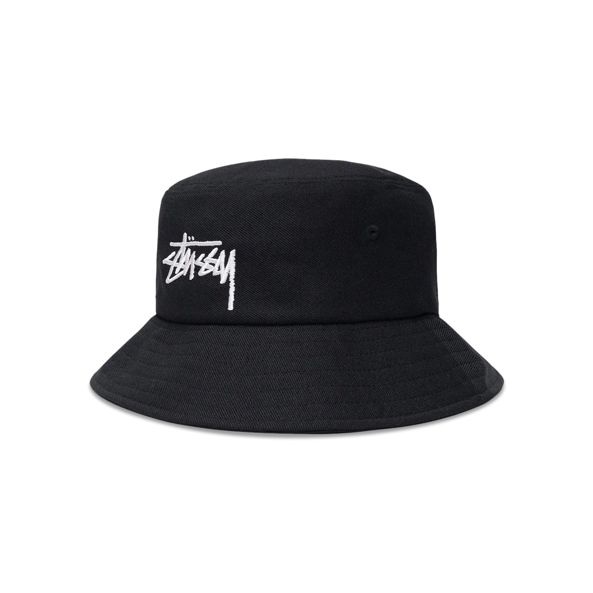 Buy Stussy Big Stock Bucket Hat 'Black' - 1321129 BLAC | GOAT