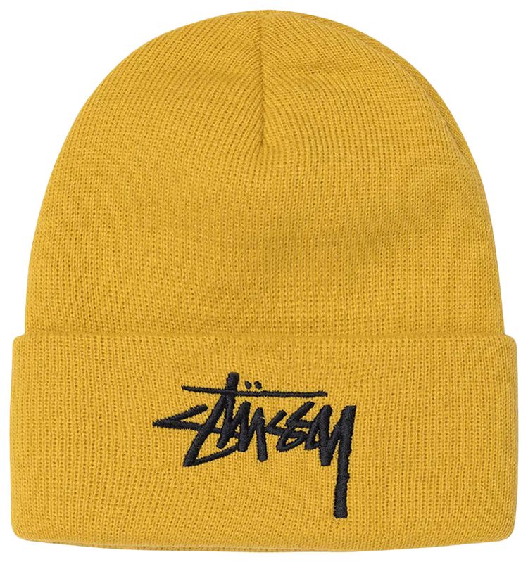 Stussy Big Stock Cuff Beanie Mustard