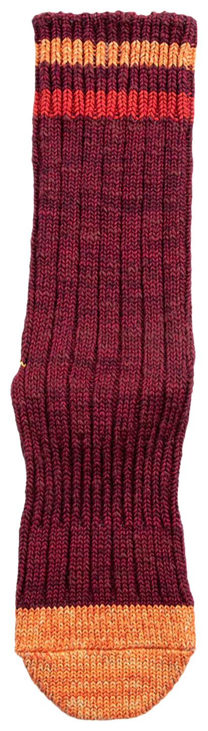 Kapital 60 Yarns Grandrelle Ivy Rainbowy Happy Heel Hold Socks Burgundy