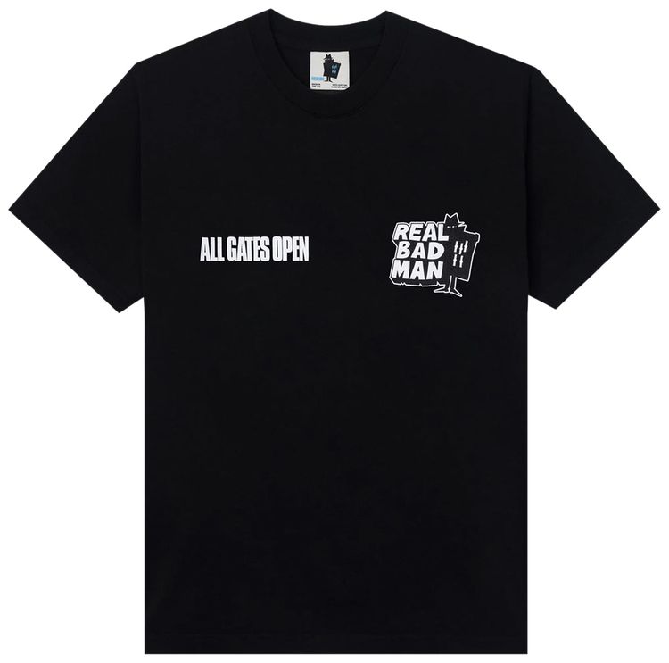 Real Bad Man All Gates Open Short Sleeve Tee Black
