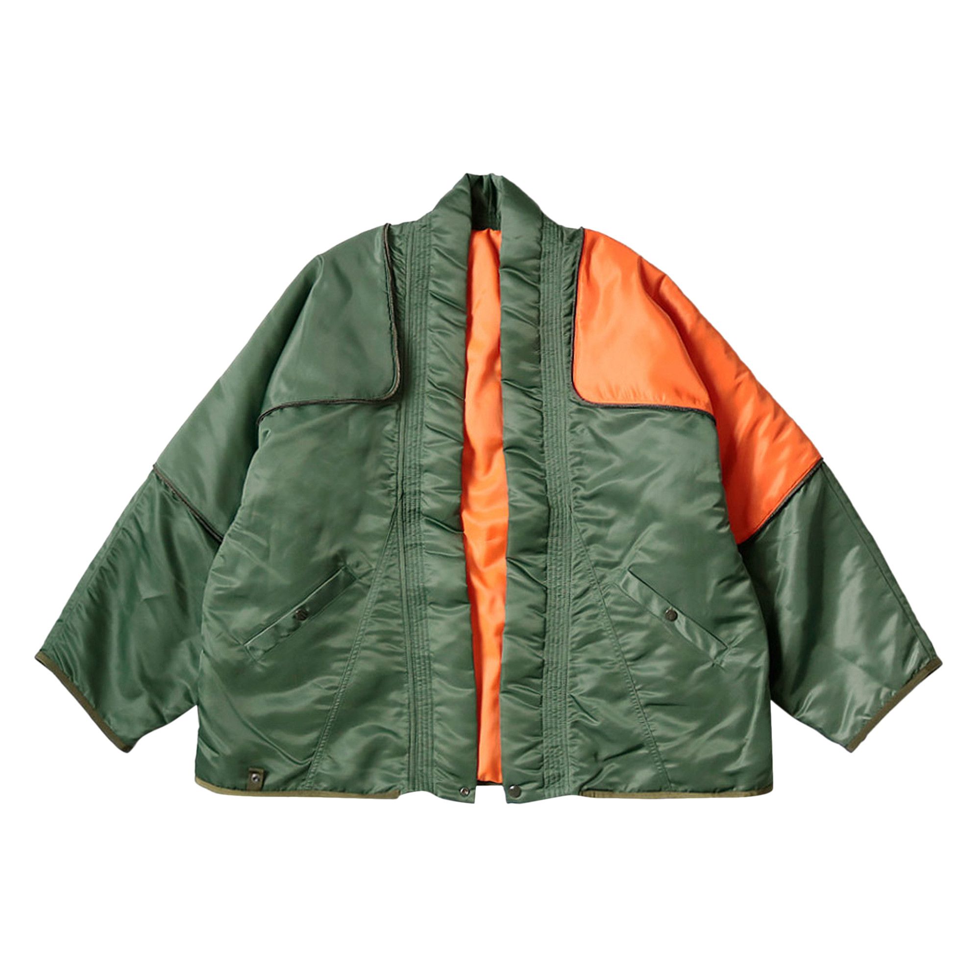 Buy Kapital MA-1 Nylon Kesa Sham Bomber Jacket 'Khaki