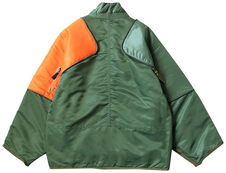 Kapital MA 1 Nylon Kesa Sham Bomber Jacket Khaki