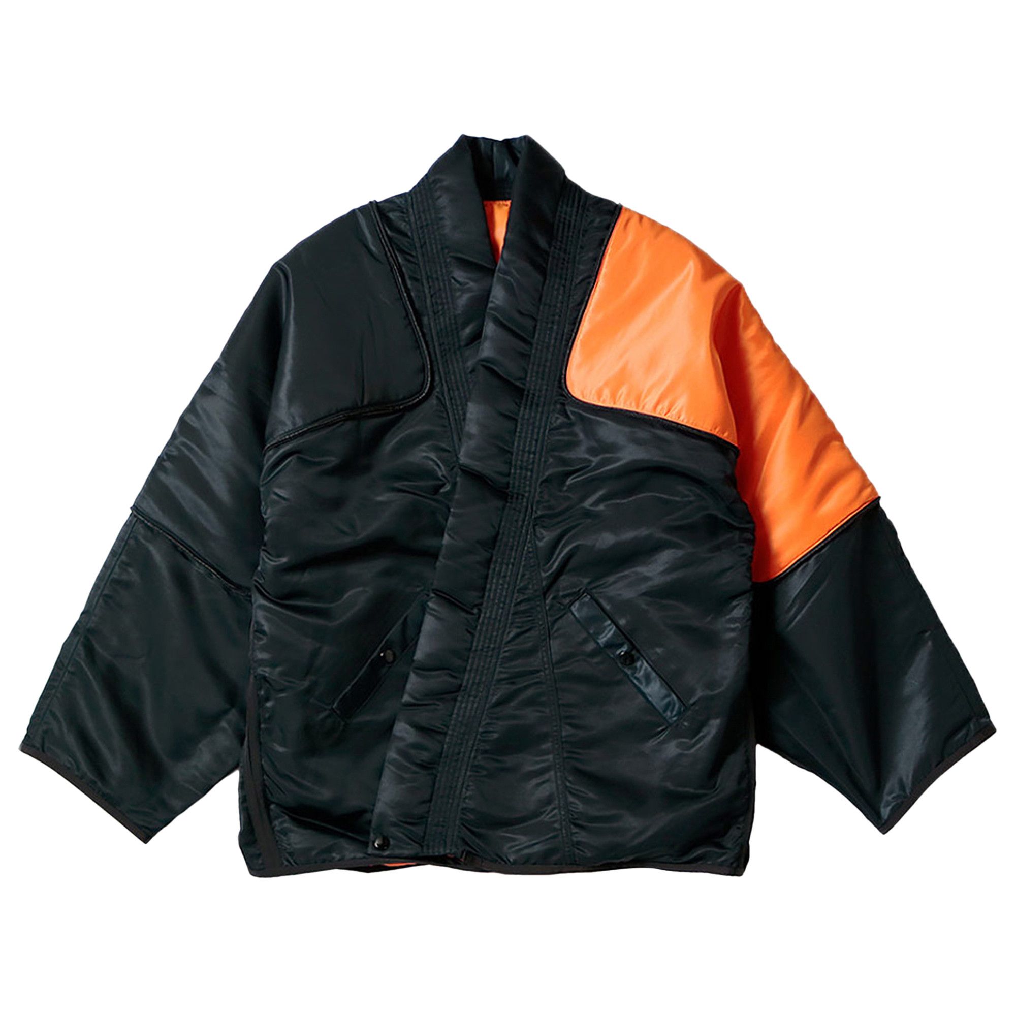 新しい季節 Kapital Buy MA-1 'Black Jacket Bomber Sham Kesa Nylon ジャケット・アウター