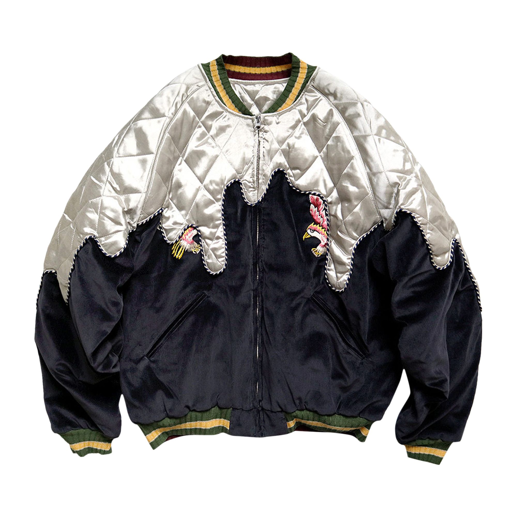 Buy Kapital Sulfer Dyed Velvet Toro Toro Souvenir Jacket Black