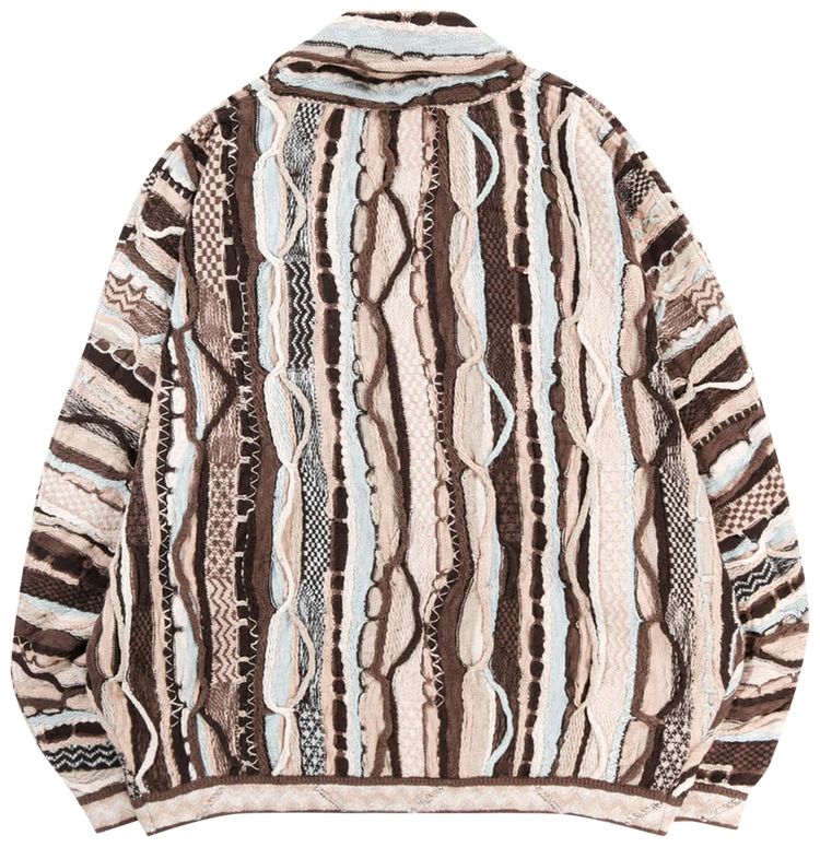 Kapital 7G Knit Gaudy Crew Sweater Brown