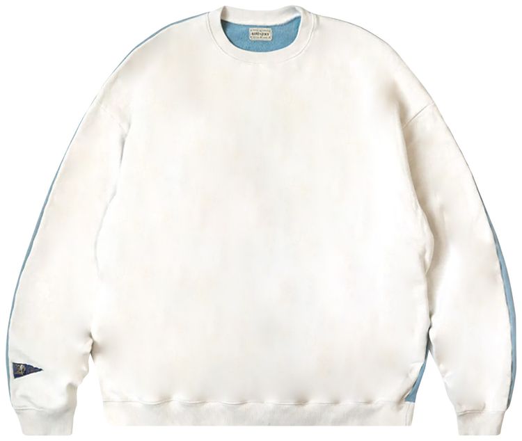 Kapital Fleece Knit 2Tones Remake Big Sweater Bone EcruSax