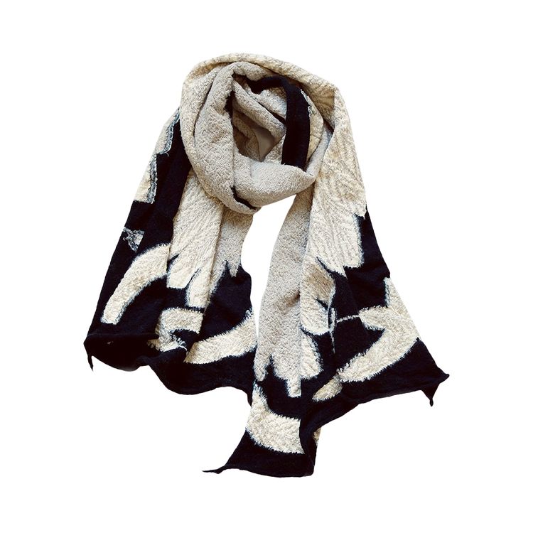 Kapital felted wool sashiko scarf Muffler