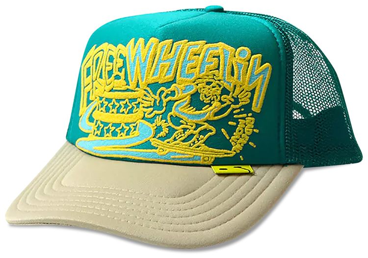 Kapital Free Wheelin Trucker Cap TurquoiseBeige