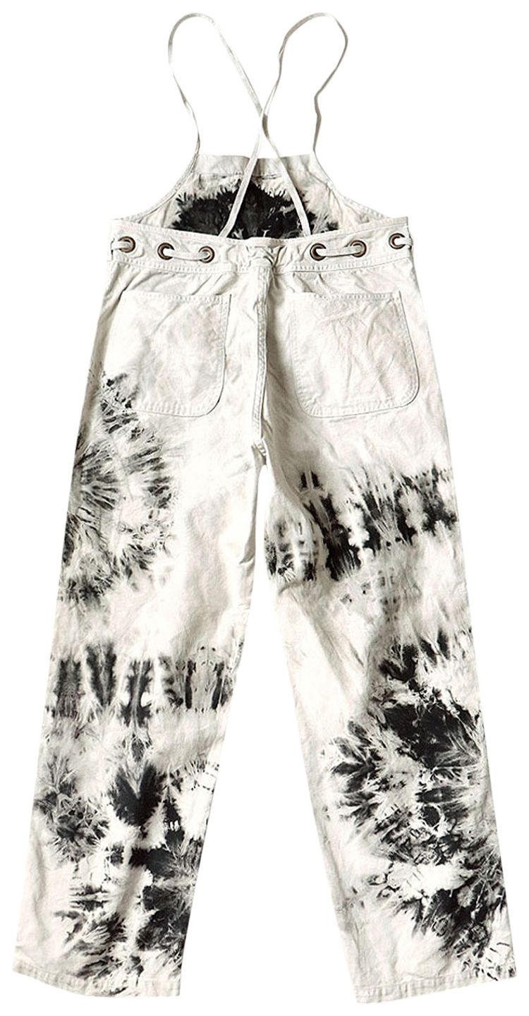 Kapital Light Canvas Welder Overall Ashbury Dyed BlackEcru