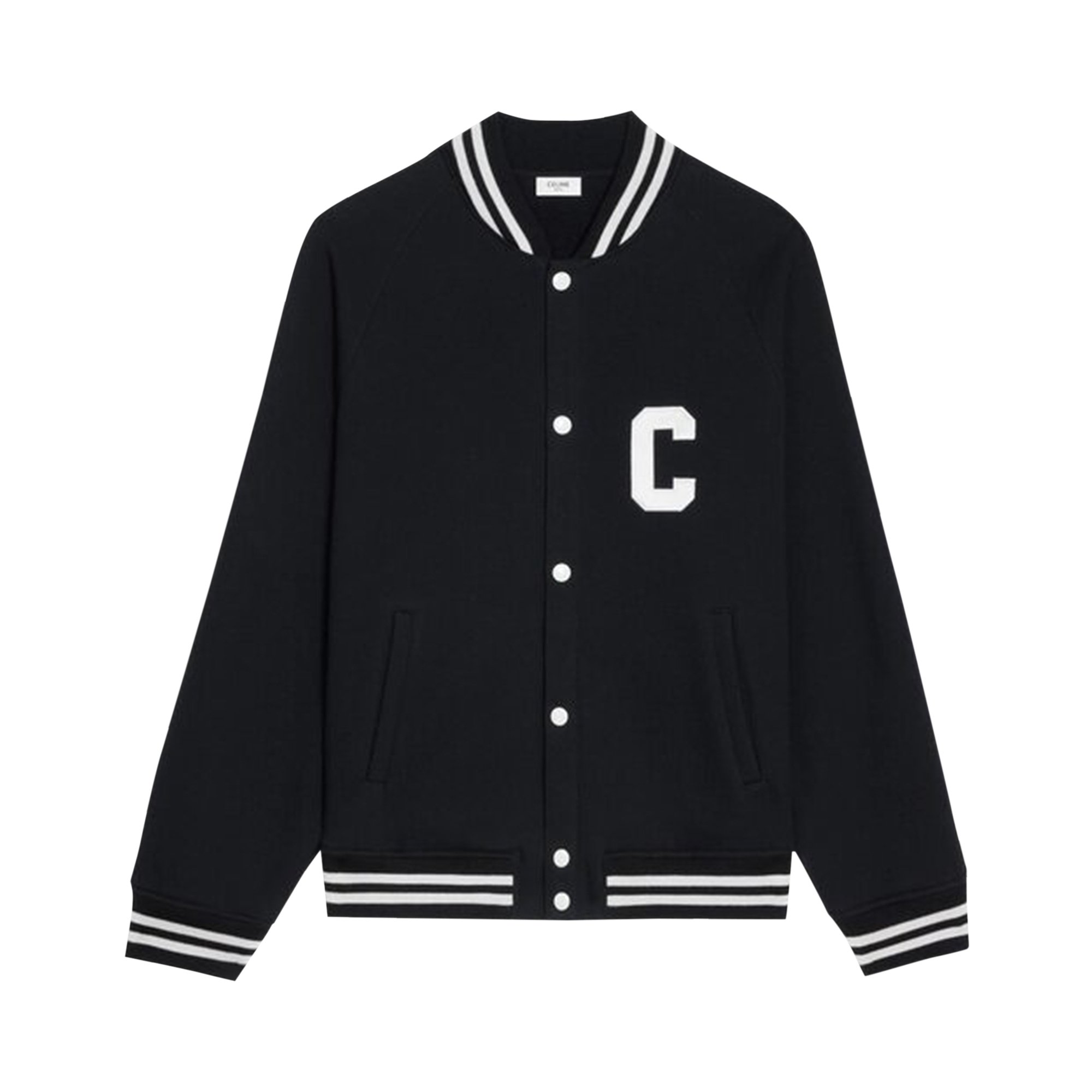 Buy CELINE Teddy College Jacket 'Black/White' - 2Y815345F 38AW | GOAT
