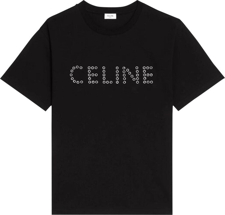 CELINE Loose T-Shirt 'Black/Silver'