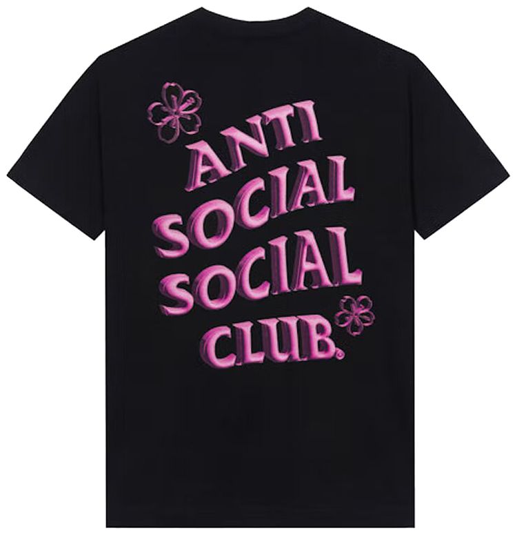 Anti Social Social Club Coral Crush T Shirt Black
