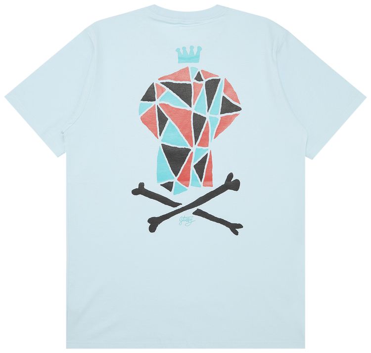 Stussy Skull Crown Triangle Tee Light Blue