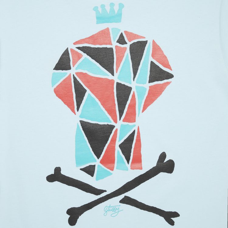 Stussy Skull Crown Triangle Tee Light Blue