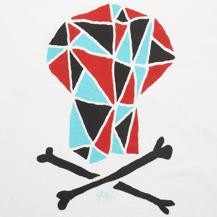 Stussy Skull Crown Triangle Tee White