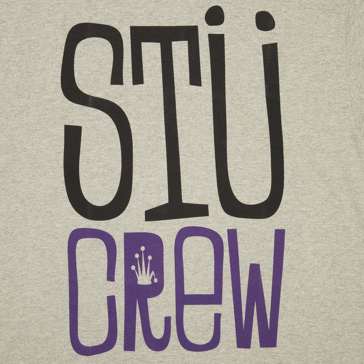 Stussy STU Crew Tee Grey Heather