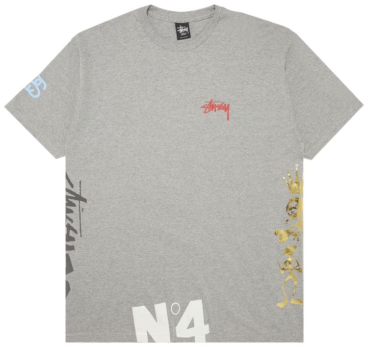 Stussy Script Tee Grey Heather