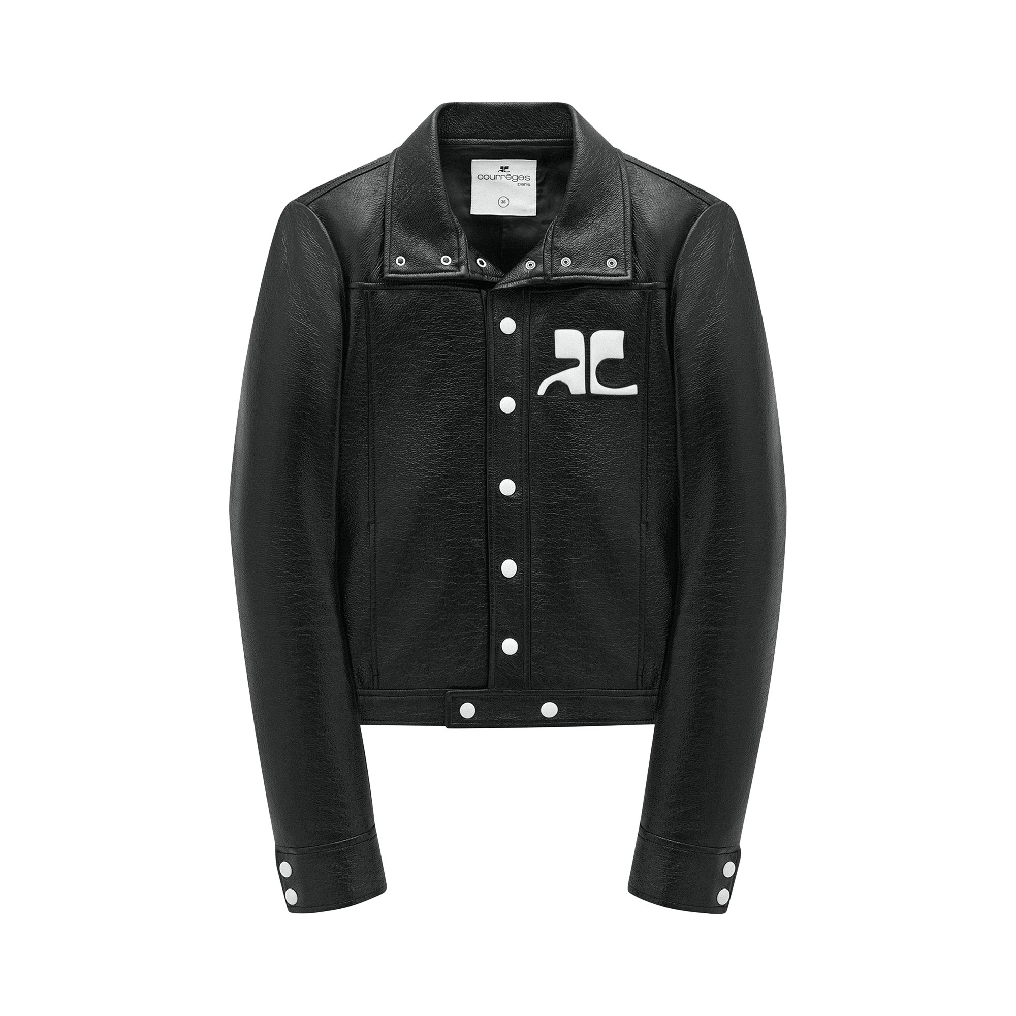 Courrèges padded cotton jacket - Black
