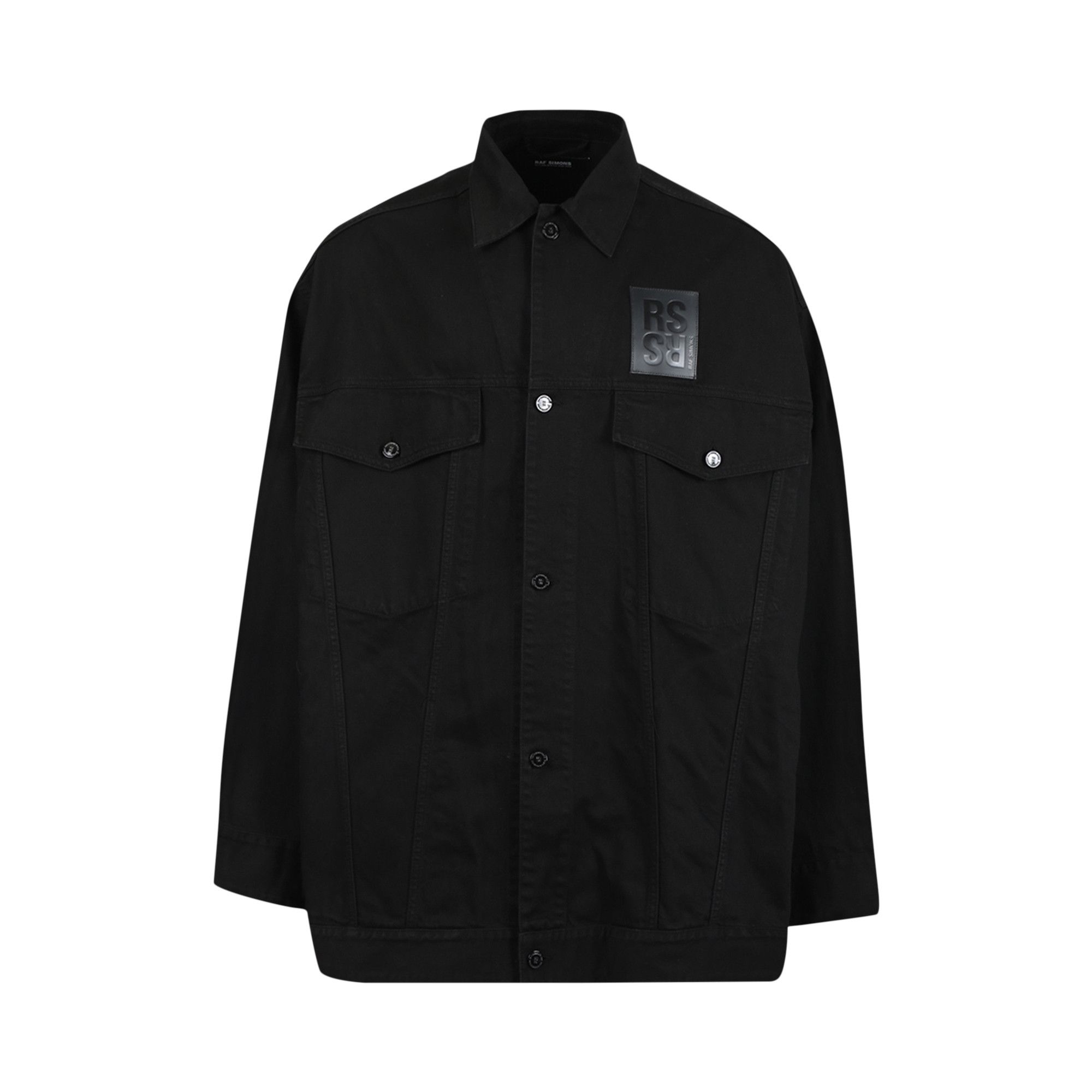 大人上品なおすすめコーデ Jacket Denim Simons Raf Buy With 222 - 'Black' Patch Leather ジャケット・アウター
