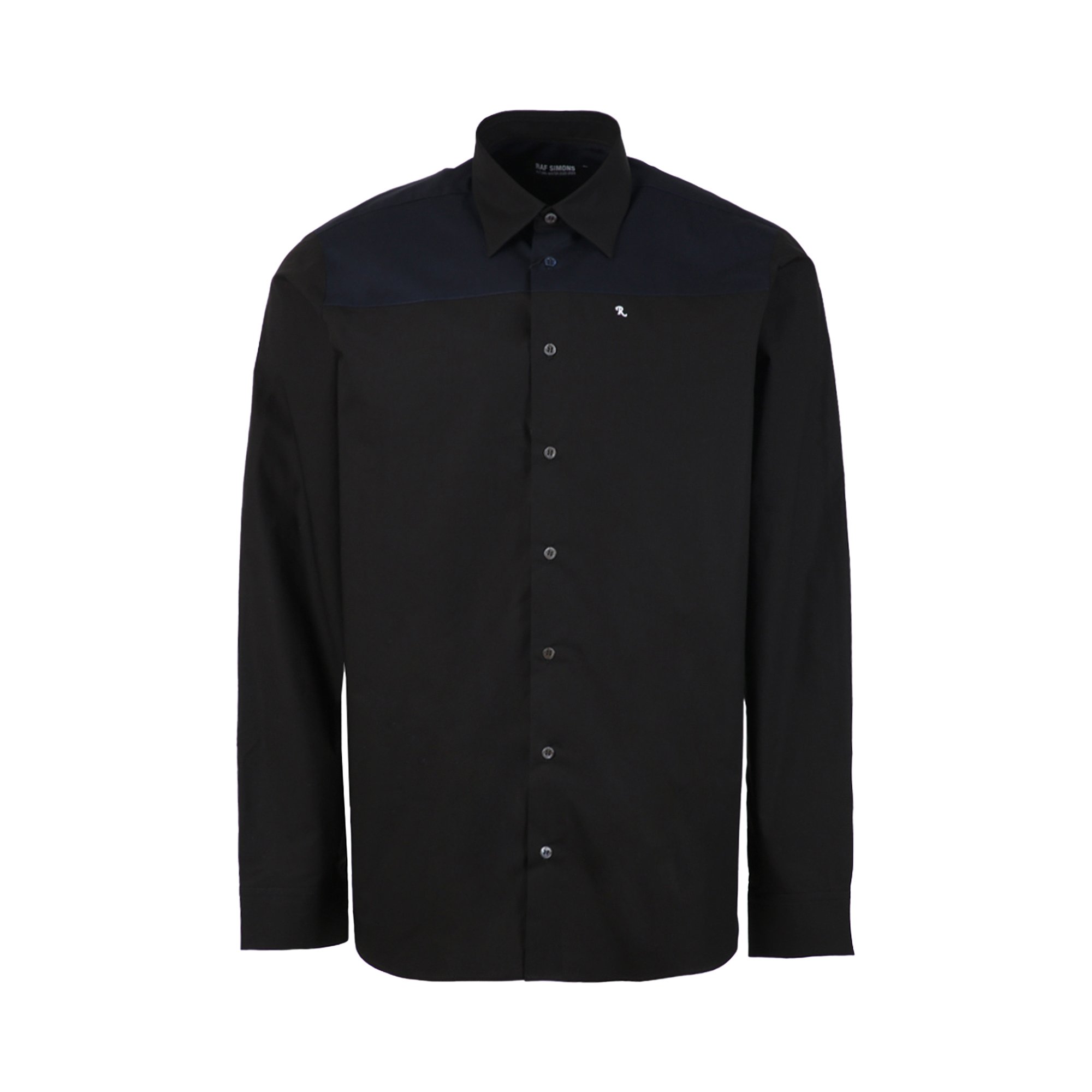 Raf Simons Bicolor Americano Shirt Print On Shoulder 'Black'