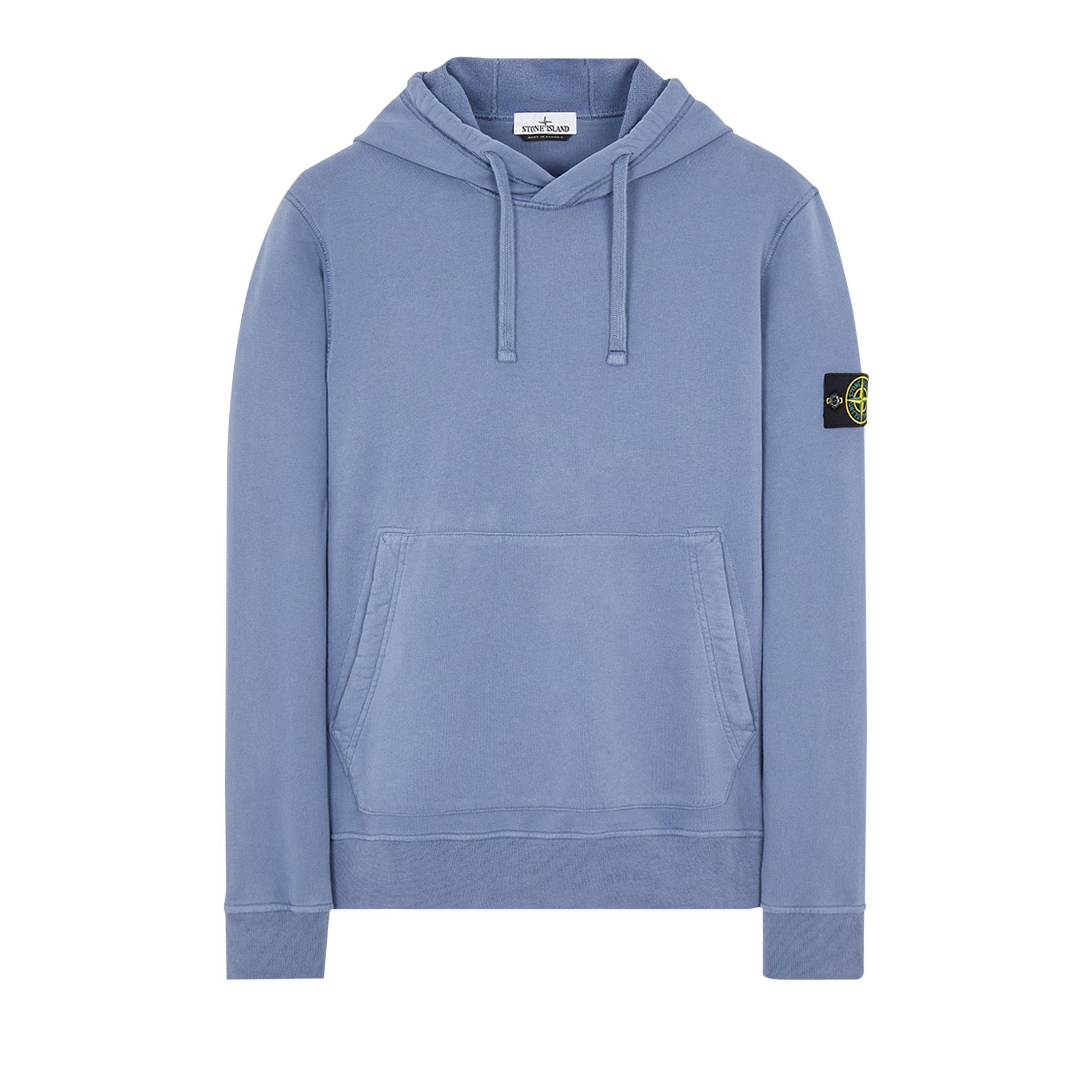 Dark blue stone island hoodie hot sale