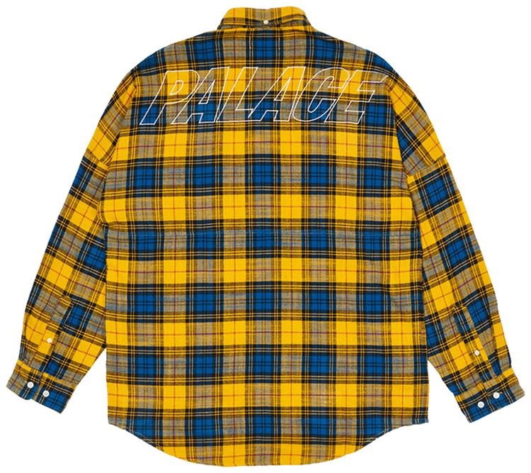 Palace Flannel Drop Shoulder Shirt Yellow