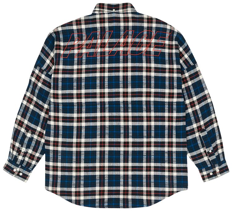 Palace Flannel Drop Shoulder Shirt Navy
