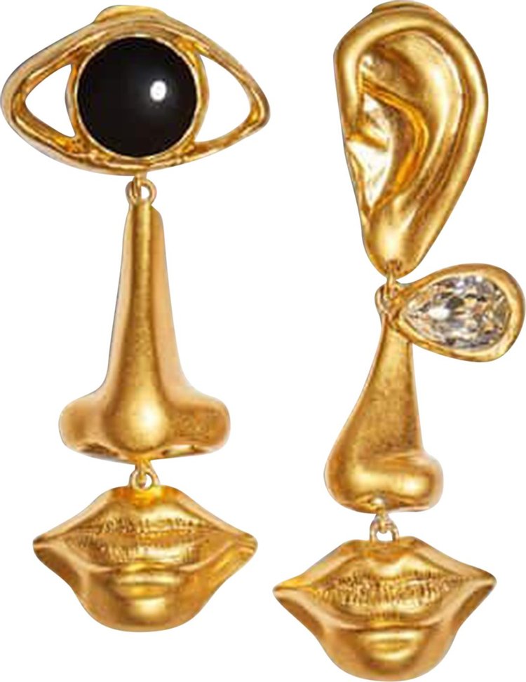 Schiaparelli Anatomy Earrings In Gold
