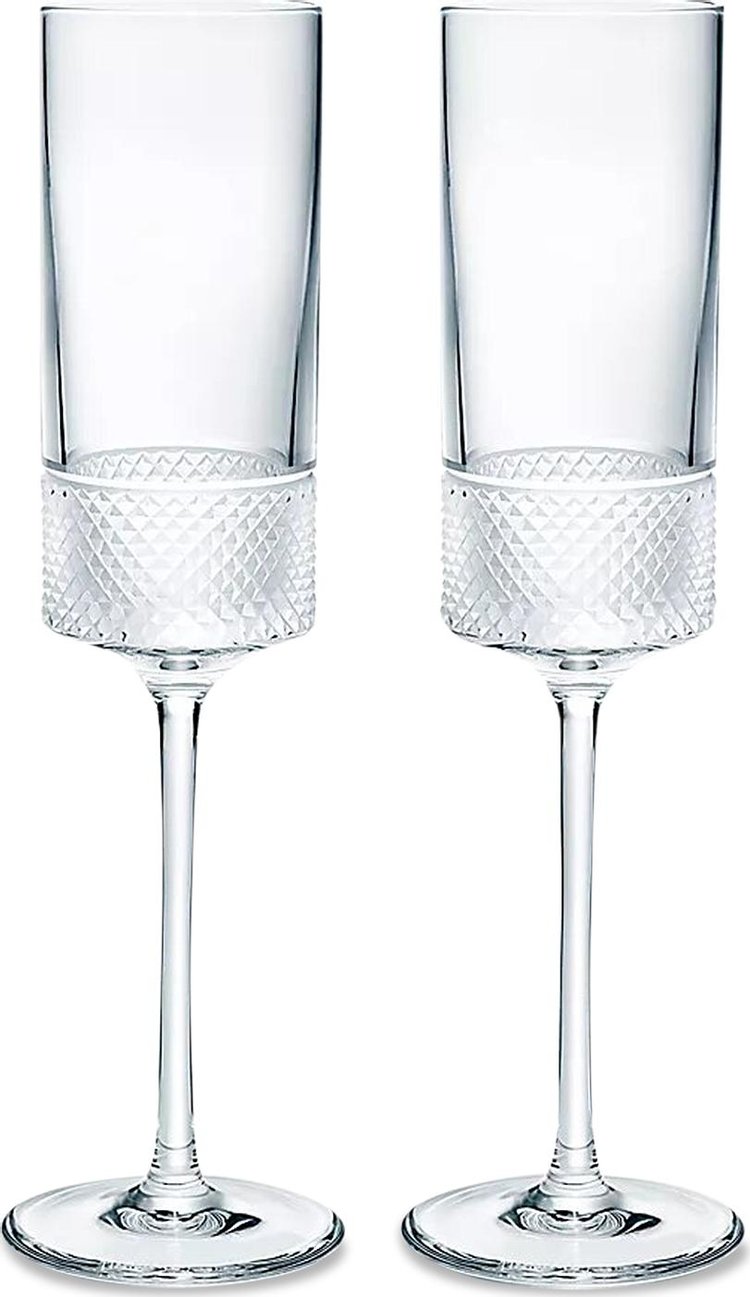Tiffany & Co. Diamond Point Champagne Flute Set