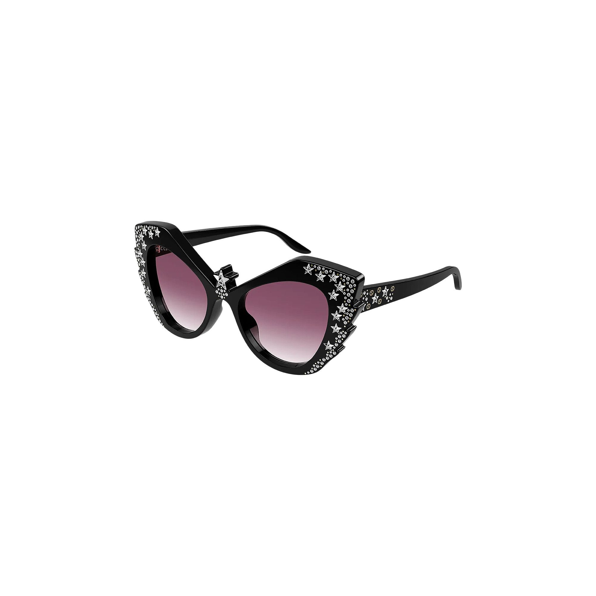 Buy Gucci Star Stud Crystal Acetate Cat Eye Sunglasses GG1095S 001 52 GOAT
