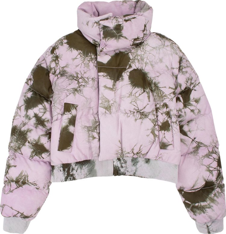 Off-White Tie Dye Arrow Puffer 'Military/Lilac'