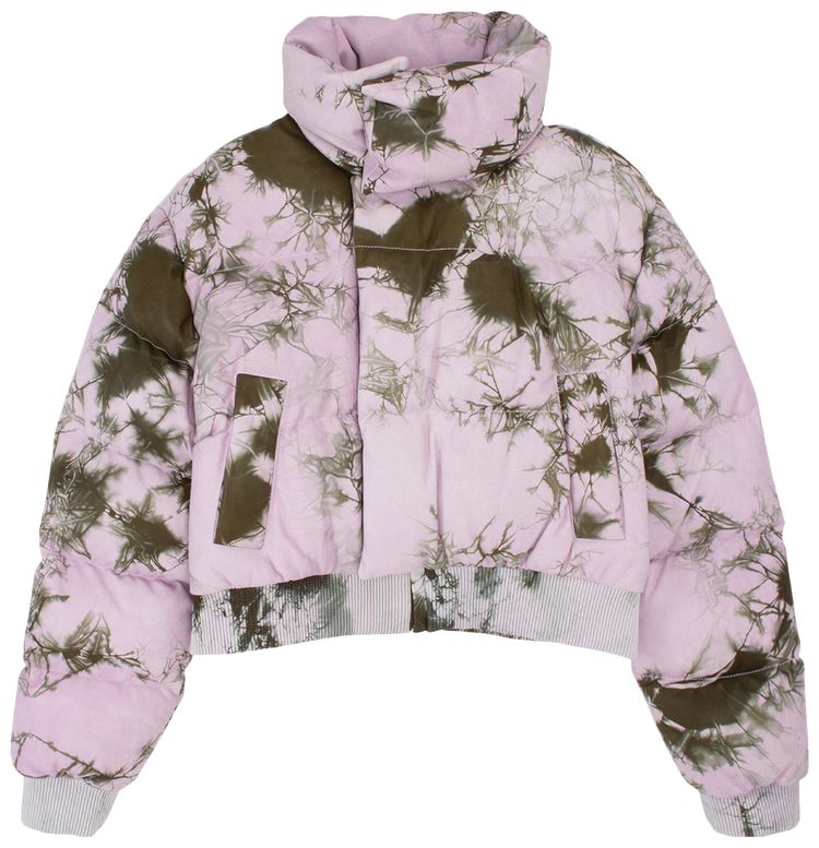 Off White Tie Dye Arrow Puffer MilitaryLilac