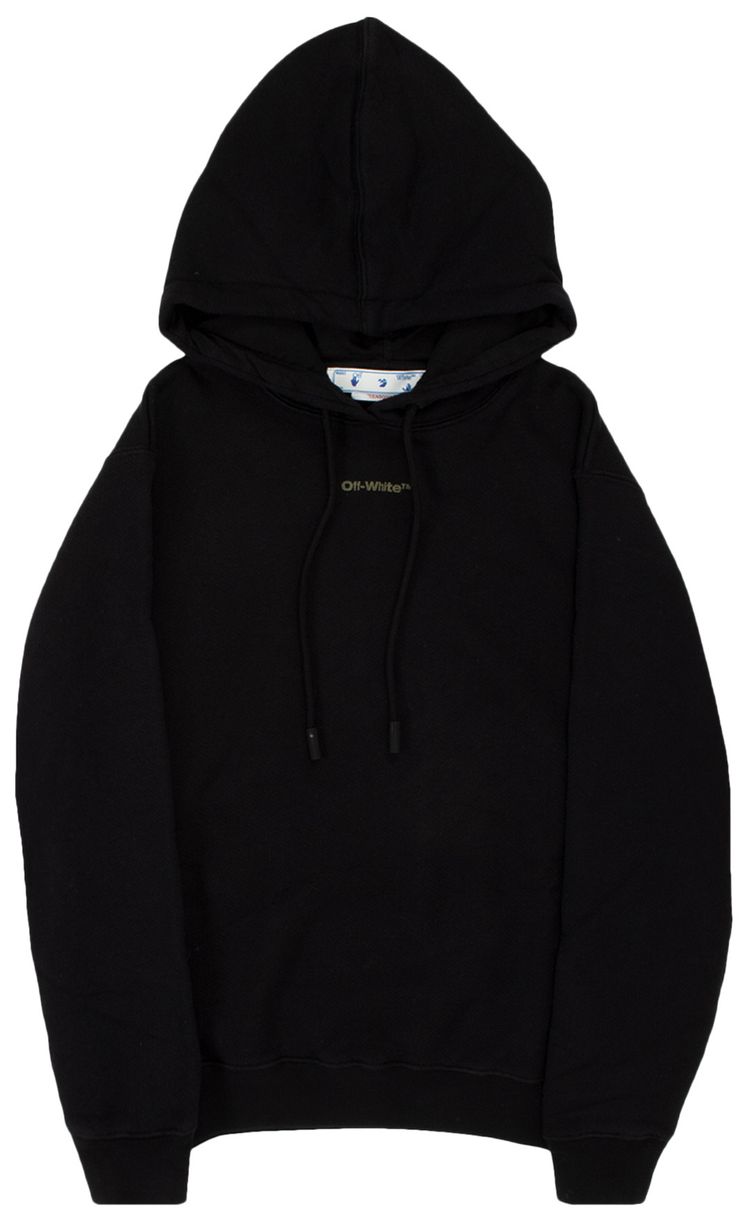Off White Tie Dye Arrow Reg Hoodie BlackMulticolor