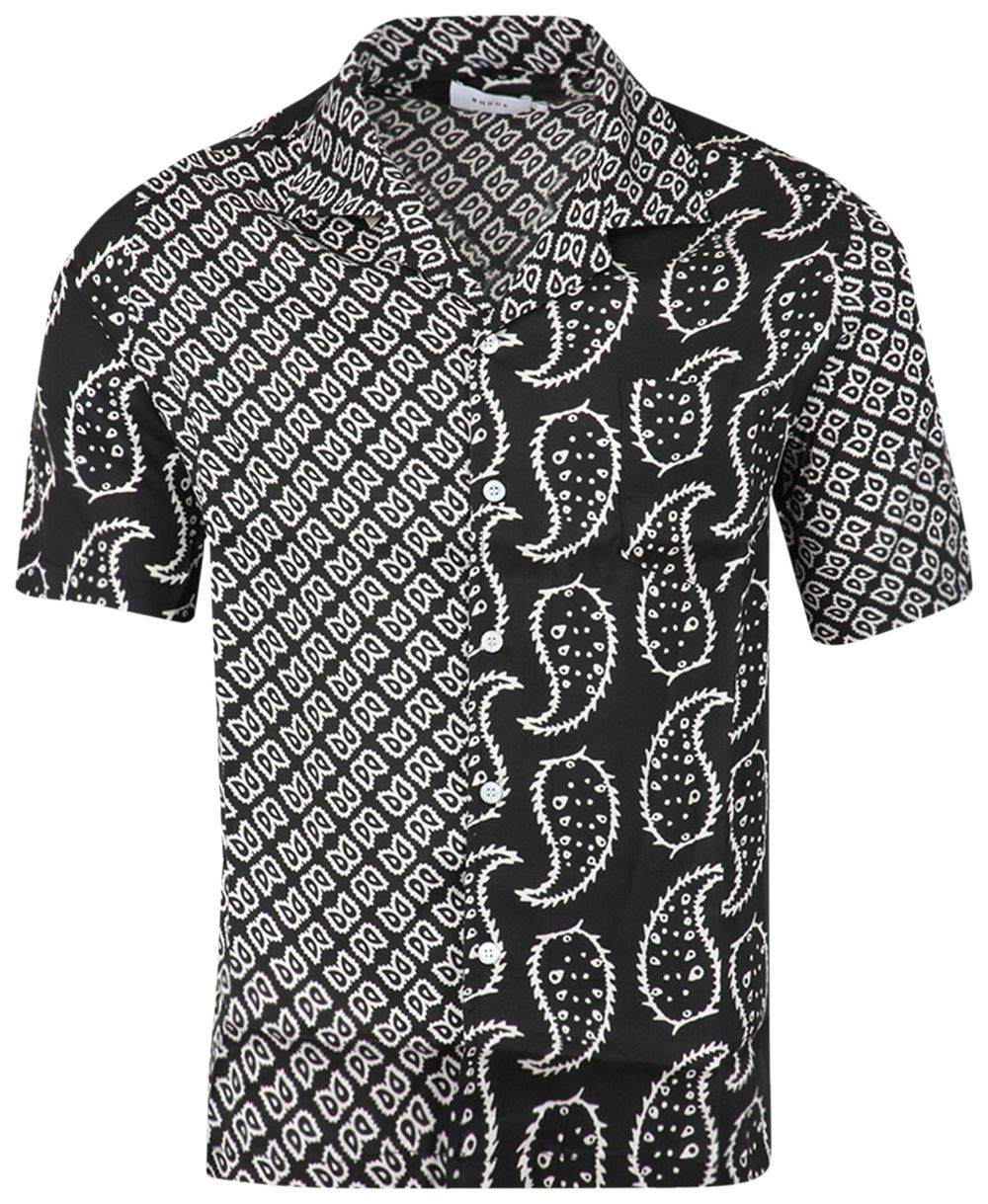 Buy Rhude Bandana Button Up Shirt 'Black/White' FW22SR04071119 GOAT